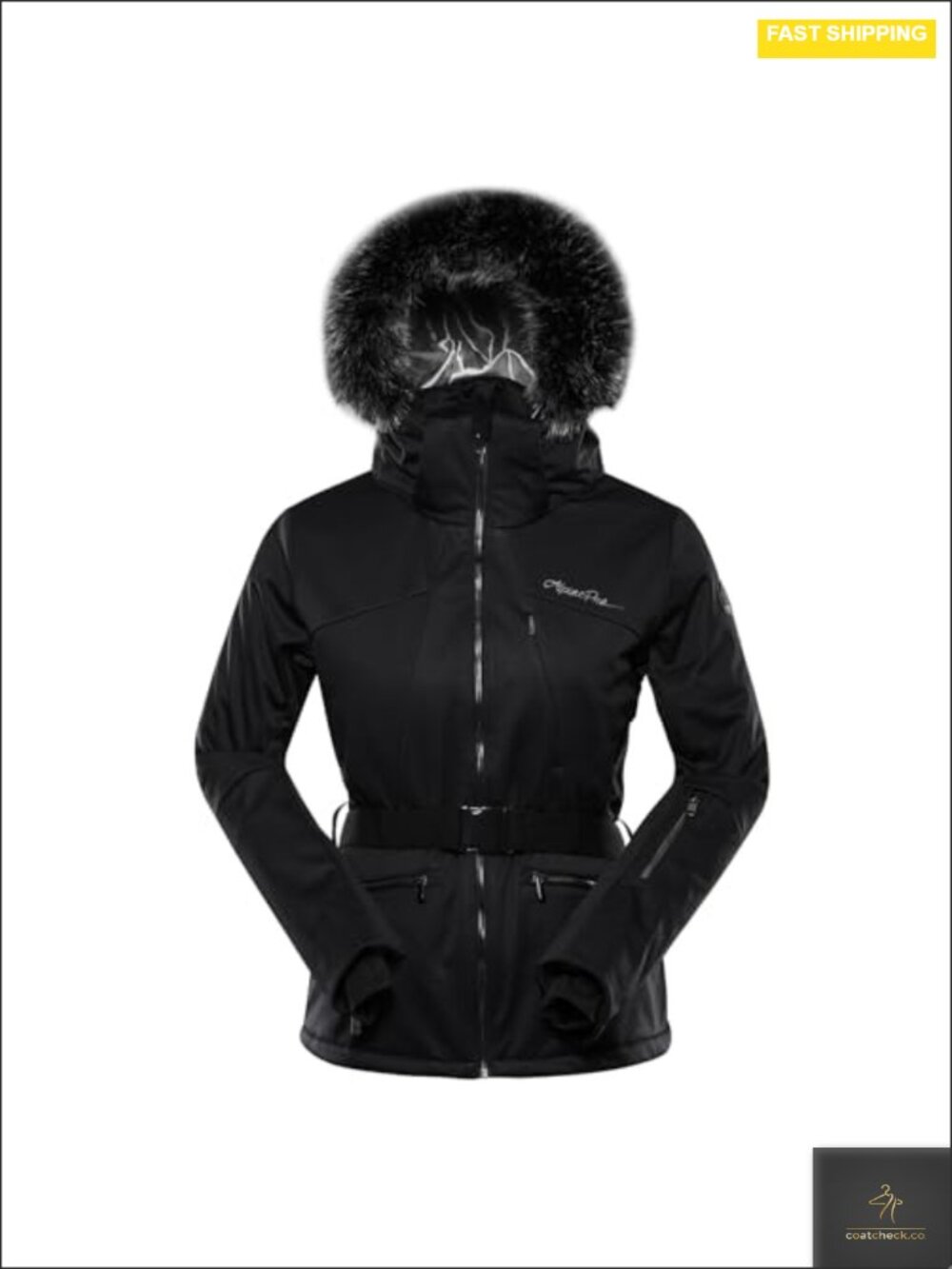 Women's 3-Layer PTX Ski Jacket Waterproof Windproof Hooded Snow Coat